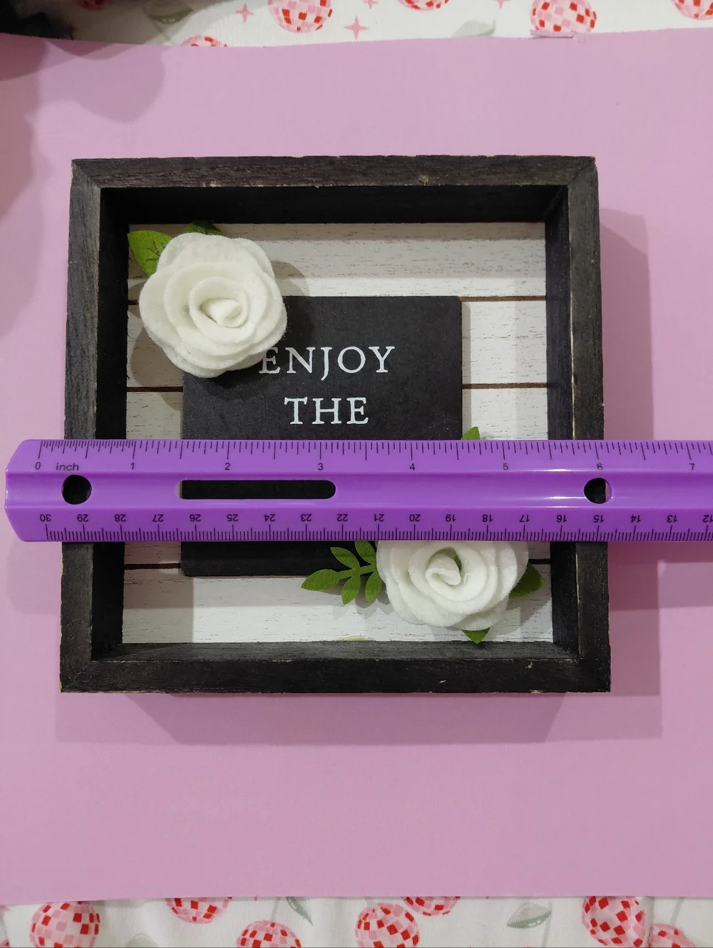 Dollar General Decorative Wood Picture With A Pharse And White Roses